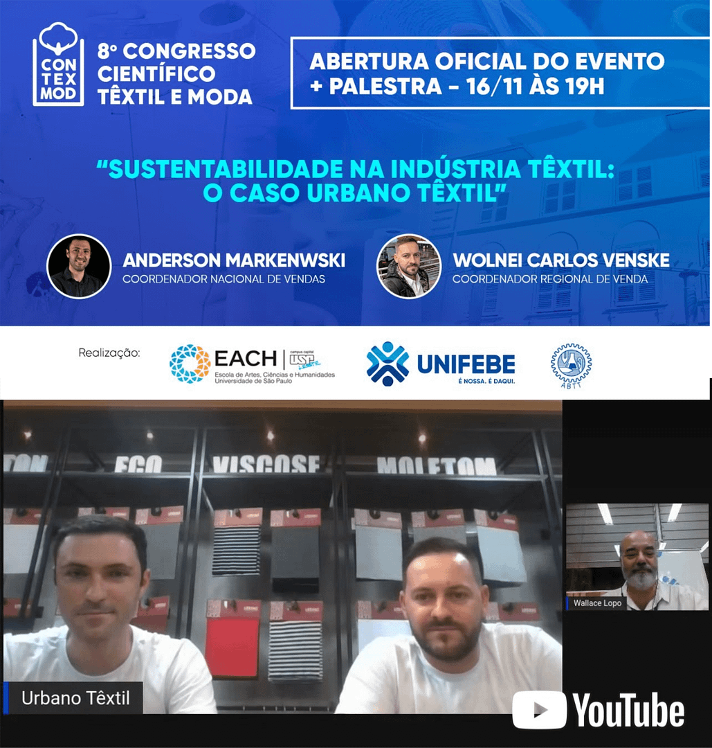 Urbano Têxtil realiza palestra sobre sustentabilidade na VIII CONTEXMOD